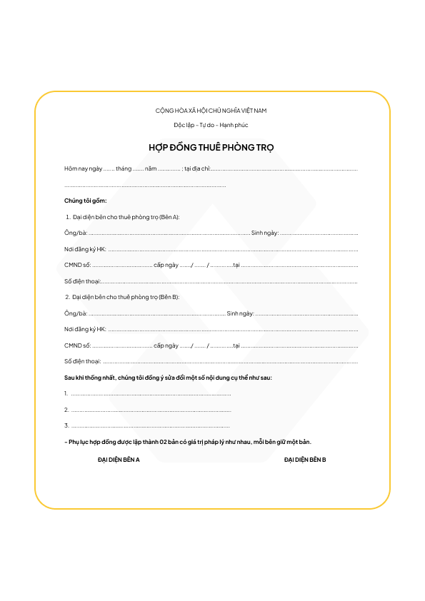 download mẫu hợp đồng cho thuê nhà trọ